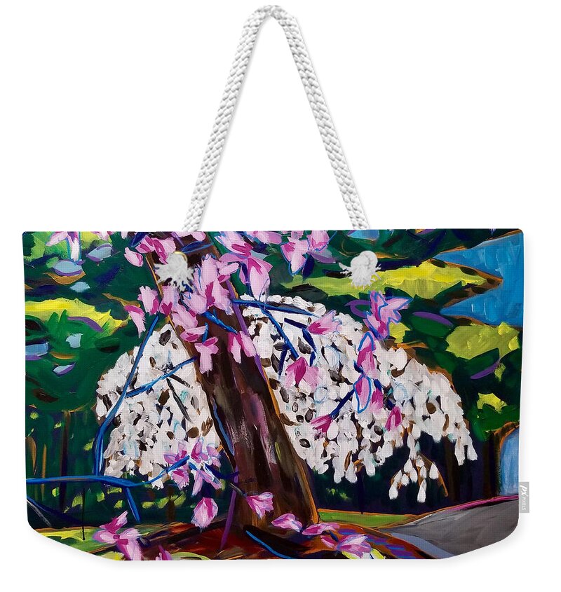 Spring Weekender Tote Bag featuring the painting Spring Snippet by Catherine Gruetzke-Blais