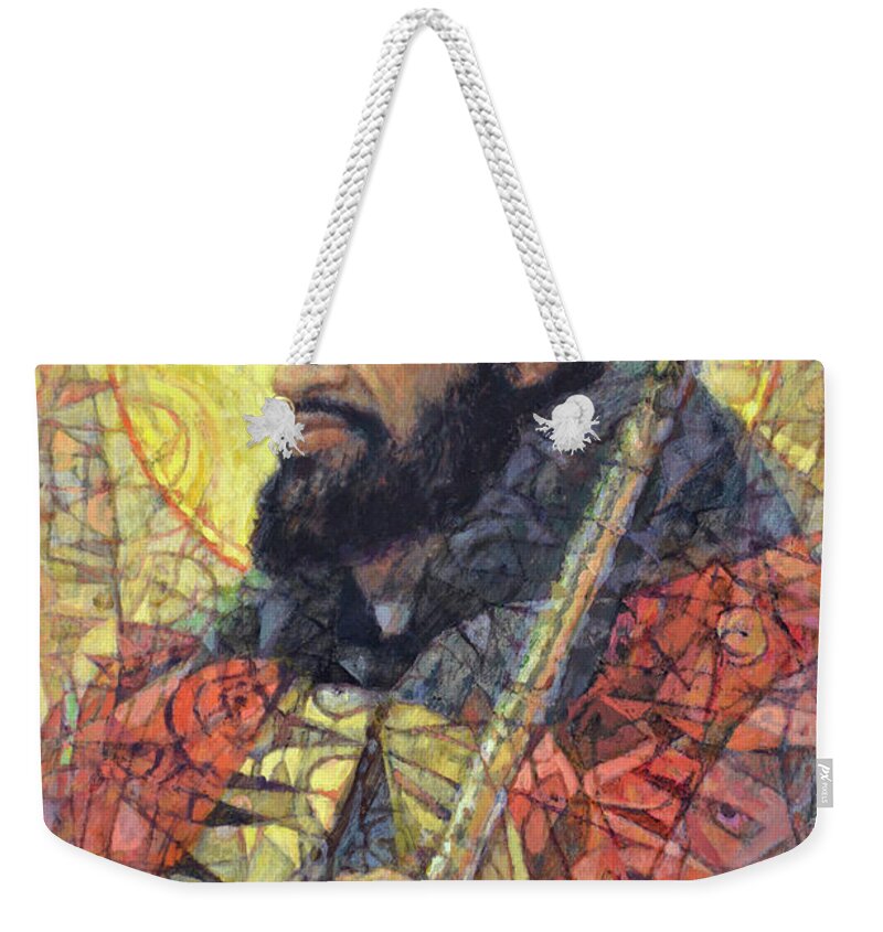 Saint Weekender Tote Bag featuring the painting St. Augustine by Cameron Smith