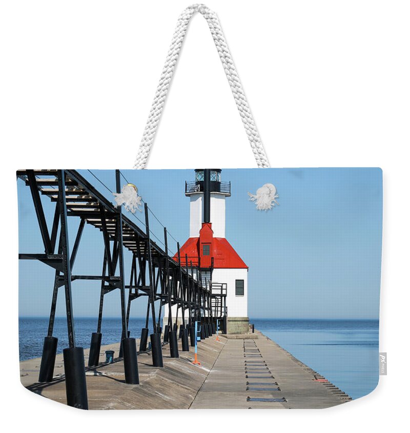 St. Joseph Michigan Lighthouse Weekender Tote Bag featuring the photograph St. Joseph Michigan Lighthouse by Dan Sproul