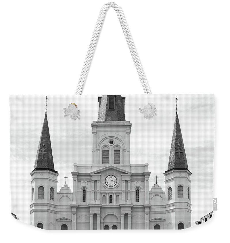 St. Louis Cathedral Weekender Tote Bag featuring the photograph St. Louis Cathedral by Kimberly Blom-Roemer