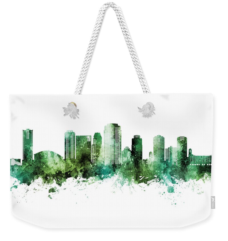 St Petersburg Weekender Tote Bag featuring the digital art St Petersburg Florida Skyline #14 by Michael Tompsett