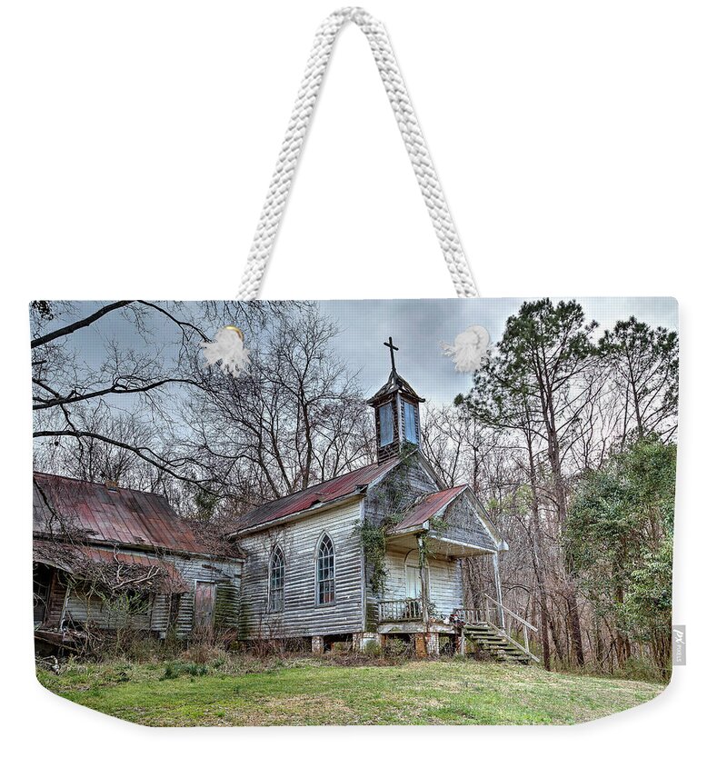 Old Weekender Tote Bag featuring the photograph St. Simon's Church v2 by Charles Hite
