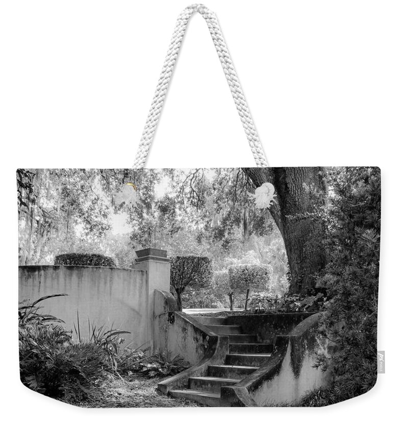 Black And White Weekender Tote Bag featuring the photograph Stairway to Heaven by Shara Abel