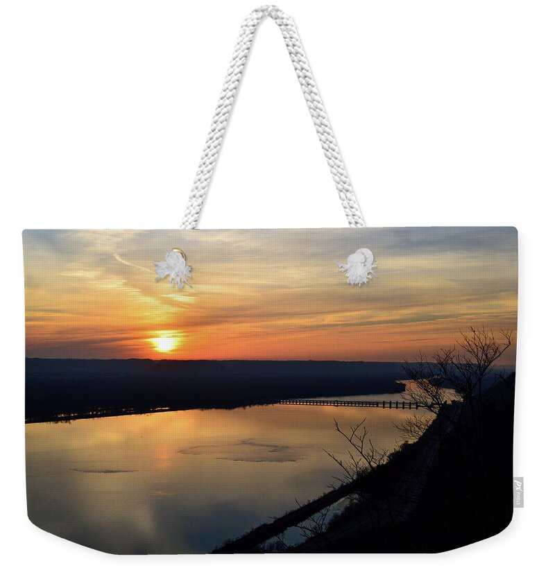 Mississippi River Weekender Tote Bag featuring the photograph Stairway To Heaven by Susie Loechler