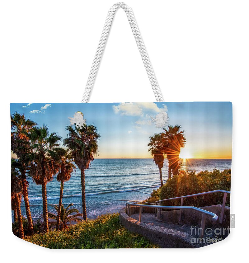 Beach Weekender Tote Bag featuring the photograph Stairway to Swami's Beach by David Levin