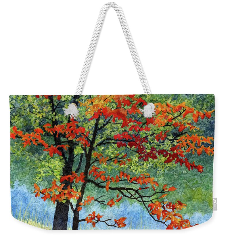 Forest Weekender Tote Bag featuring the painting Stand Together by Hailey E Herrera