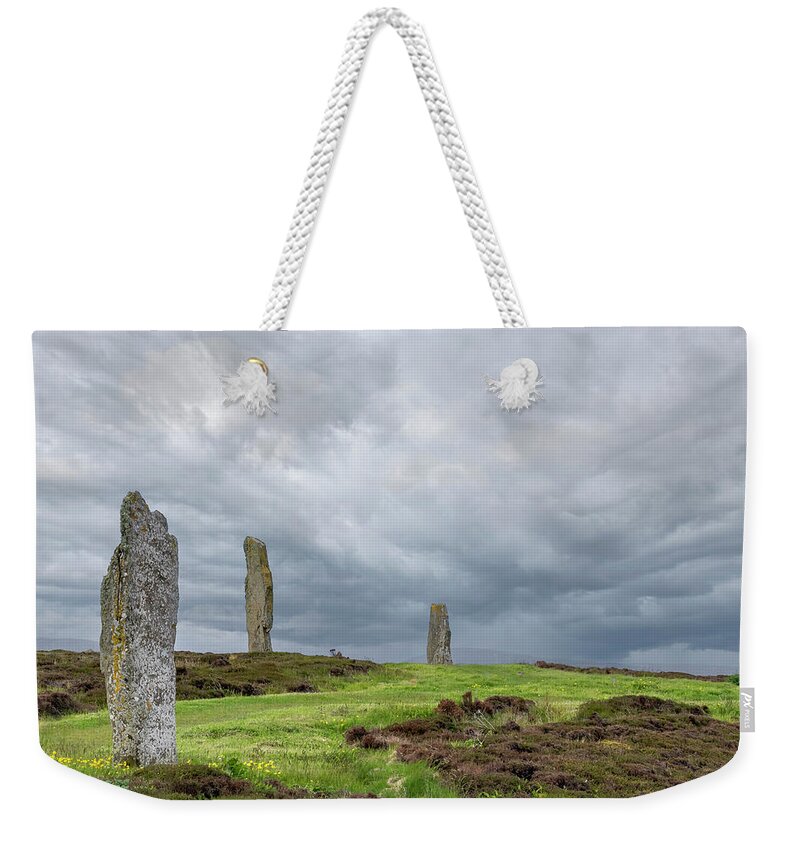 Stones Weekender Tote Bag featuring the photograph Standing Stones of Brodgar by Holly Ross