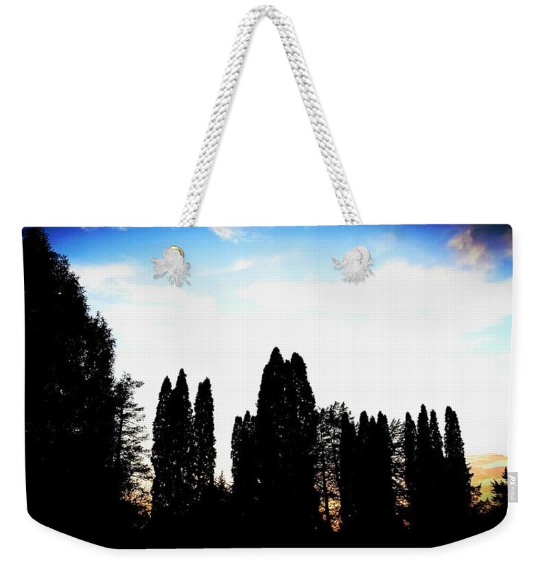 Sunset Weekender Tote Bag featuring the photograph Standing tall I'm the sunset by Shalane Poole