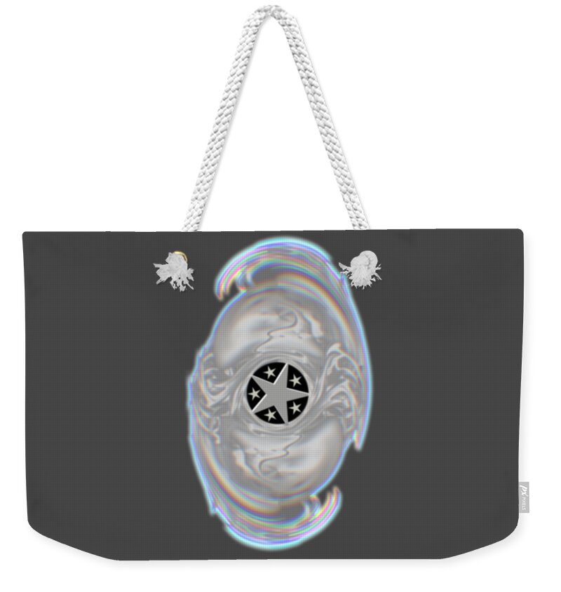 Abstract Weekender Tote Bag featuring the digital art Star Eyed by Jon VanStrate