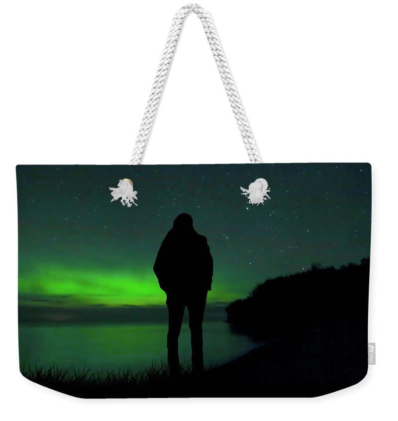 Aurora Borealis Weekender Tote Bag featuring the photograph Star Gazing by Andrea Kollo