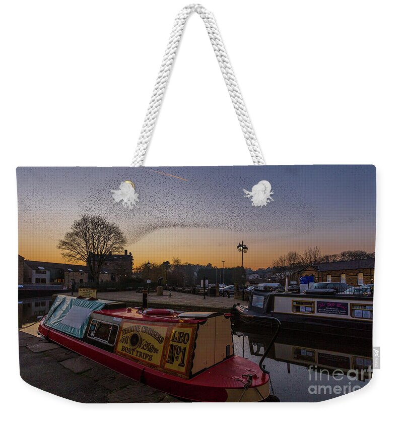 England Weekender Tote Bag featuring the photograph Starling Murmurations by Tom Holmes Photography