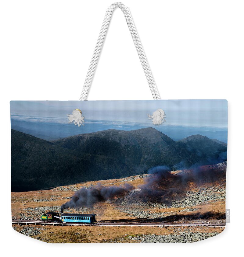 Steam Engine Weekender Tote Bag featuring the photograph Steam in the Mountains by Regina Muscarella