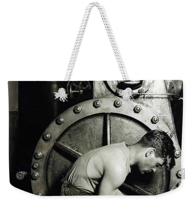 Steamfitter, or Mechanic and Steam Pump Weekender Tote Bag by Lewis Hine -  Fine Art America