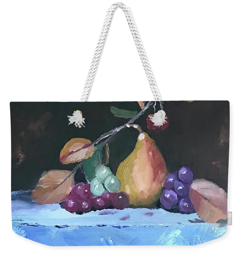 Original Art Work Weekender Tote Bag featuring the painting Still Life #2 by Theresa Honeycheck
