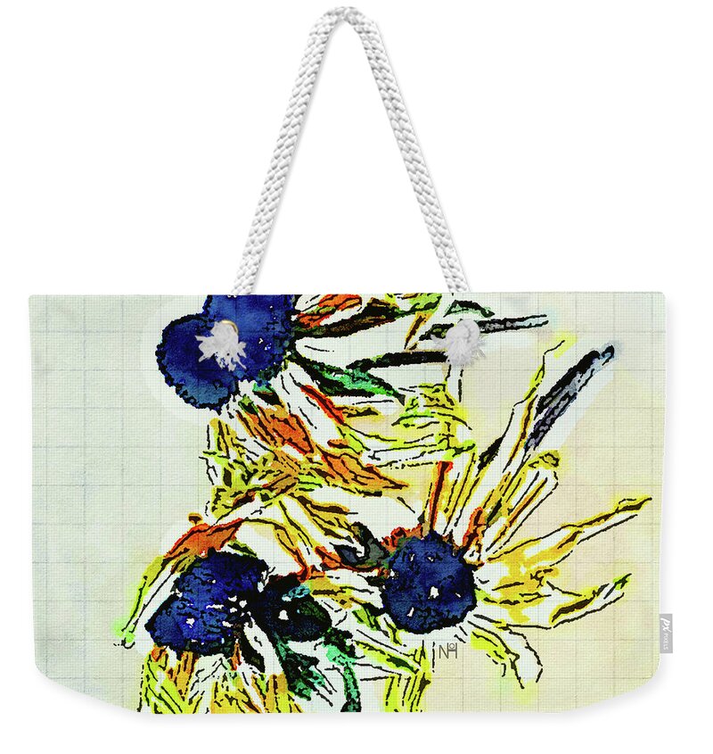 Dried Weekender Tote Bag featuring the digital art Still Looking Pretty by Nancy Olivia Hoffmann