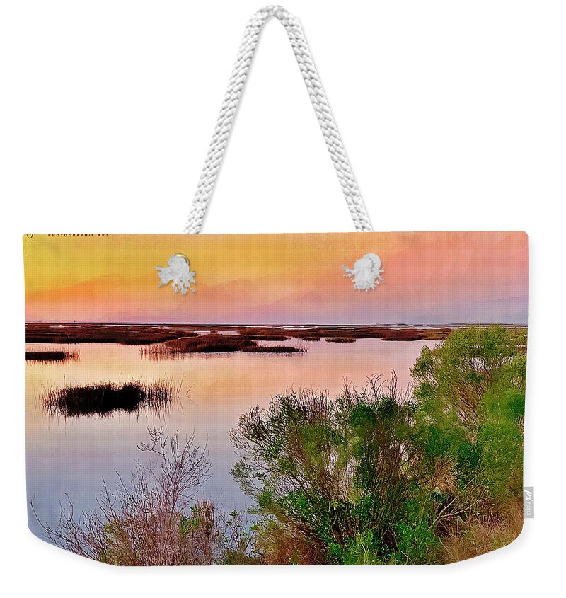 Marsh Weekender Tote Bag featuring the photograph Stillness of the Marsh by GW Mireles