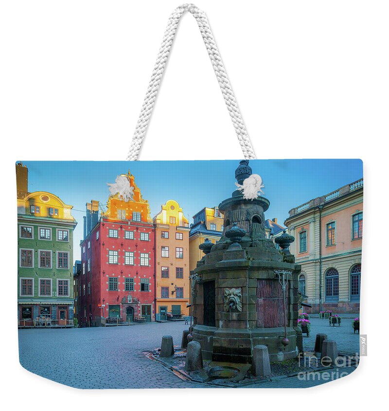 Europe Weekender Tote Bag featuring the photograph Stockholm Stortorget by Inge Johnsson