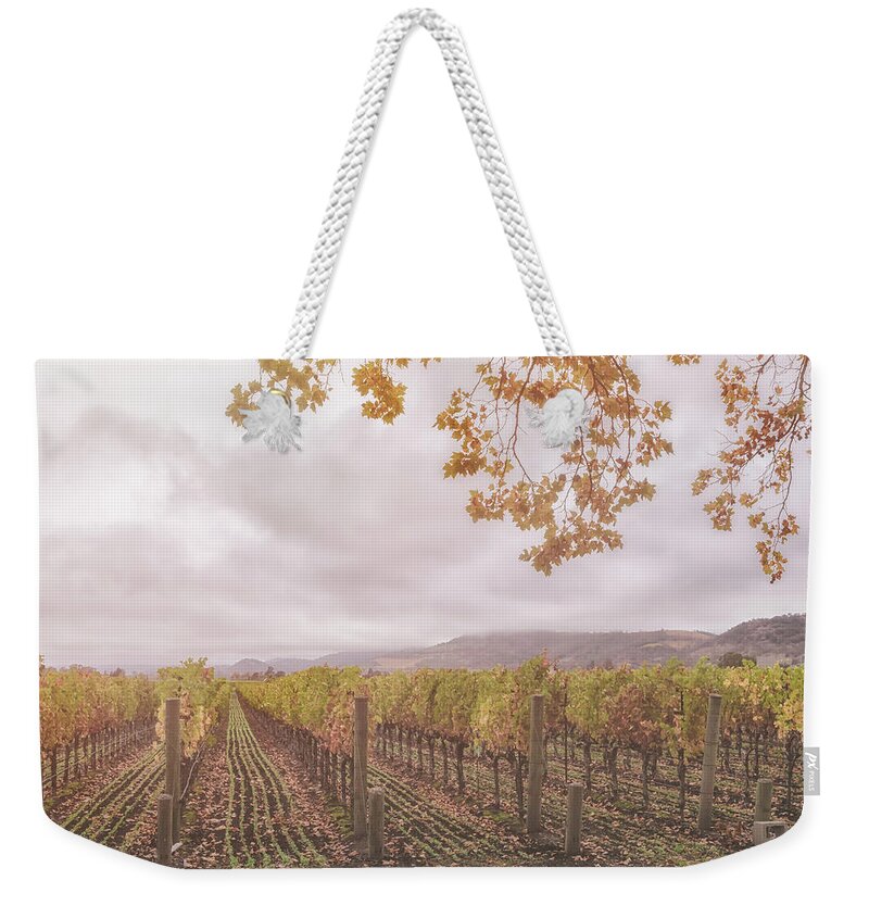 Season Weekender Tote Bag featuring the photograph Storm Over Vines by Jonathan Nguyen