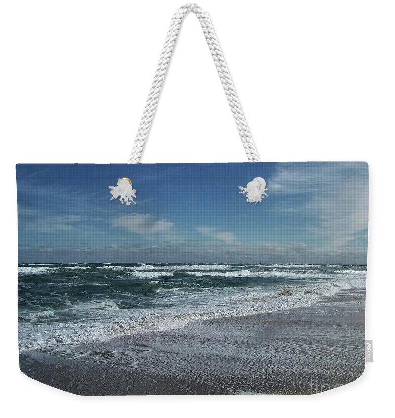 Salisbury Beach Weekender Tote Bag featuring the photograph Stormy Days by Eunice Miller