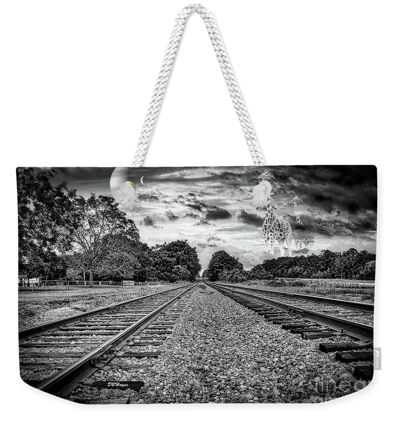 Black & Whites Weekender Tote Bag featuring the photograph Strange World In Black And White by DB Hayes