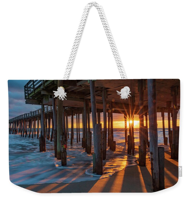 North America Weekender Tote Bag featuring the photograph Streaks of Light by Melissa Southern