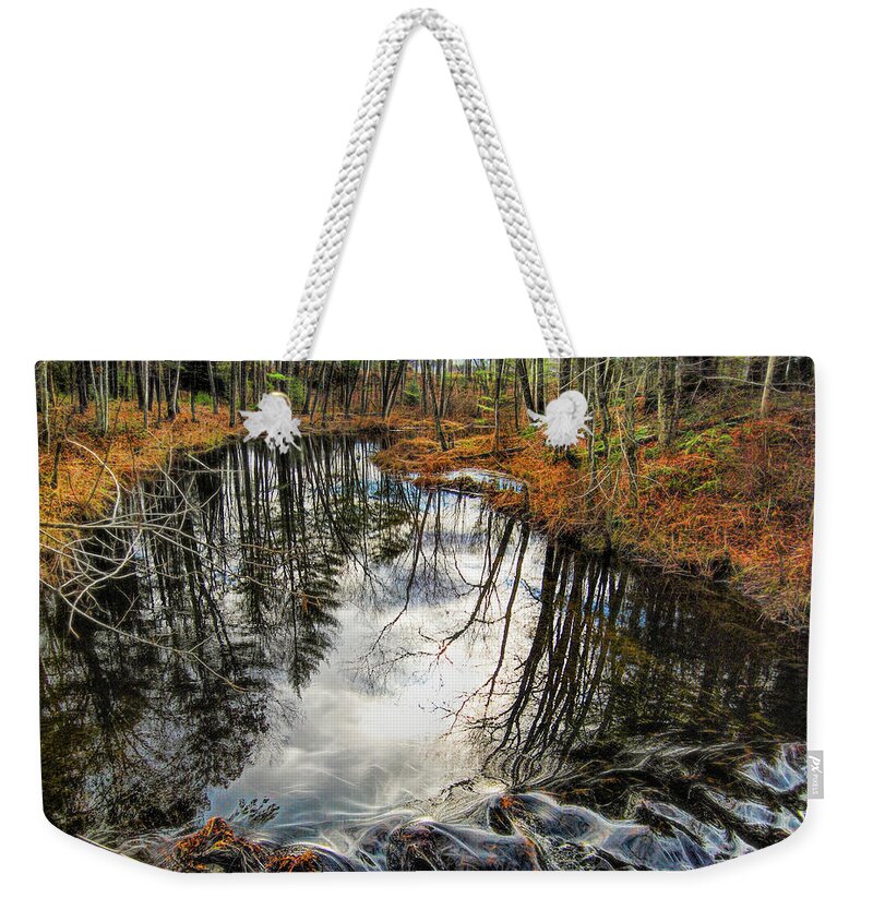 Stream Weekender Tote Bag featuring the photograph Stream in Granby by Cordia Murphy