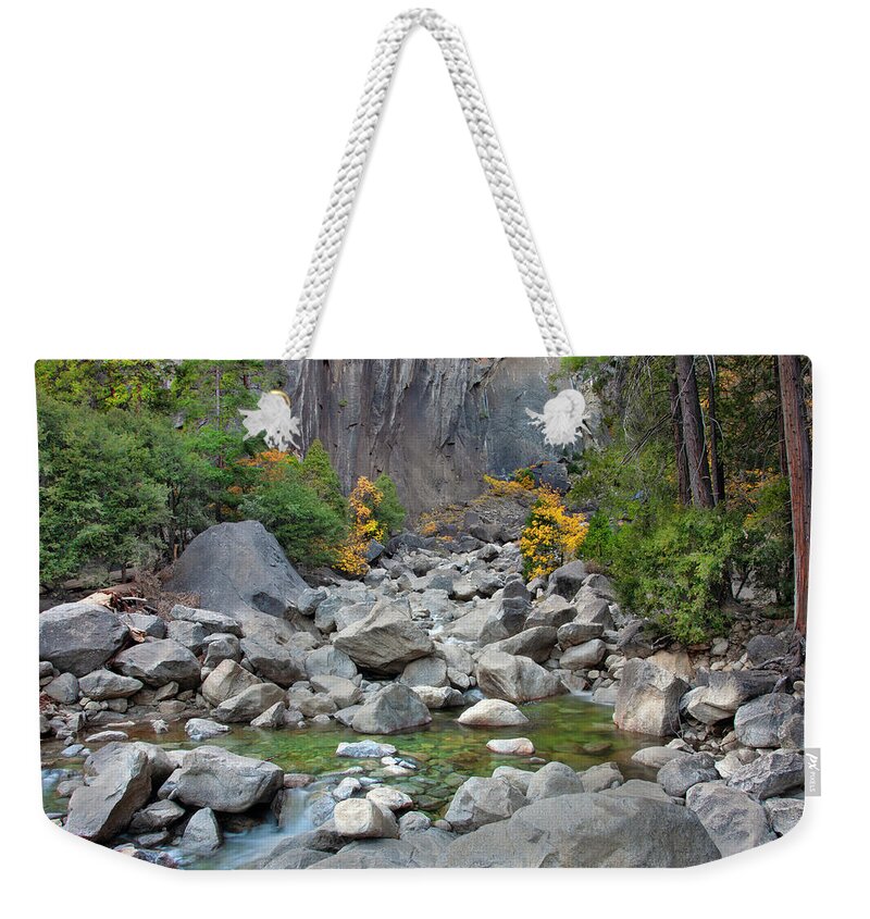 Yosemite Weekender Tote Bag featuring the photograph Stream in Yosemite National Park by Matthew Bamberg
