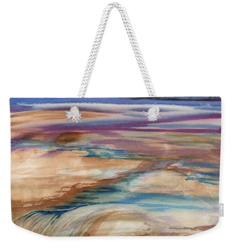 Imaginary Landscape Weekender Tote Bag featuring the painting Stream of Consciousness by Tammy Nara
