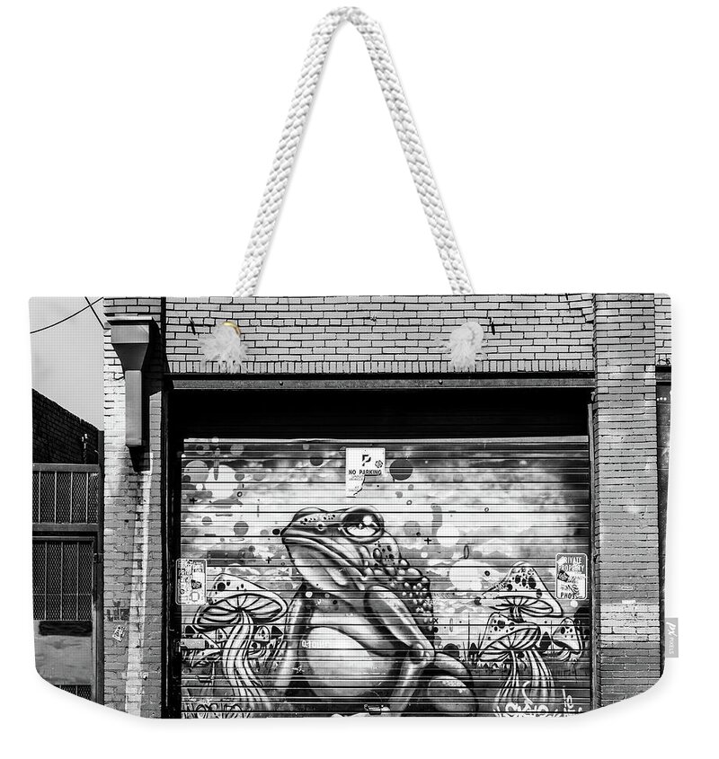 Street Art Weekender Tote Bag featuring the photograph Street Art Deep Ellum Texas Toad by Edward Fielding