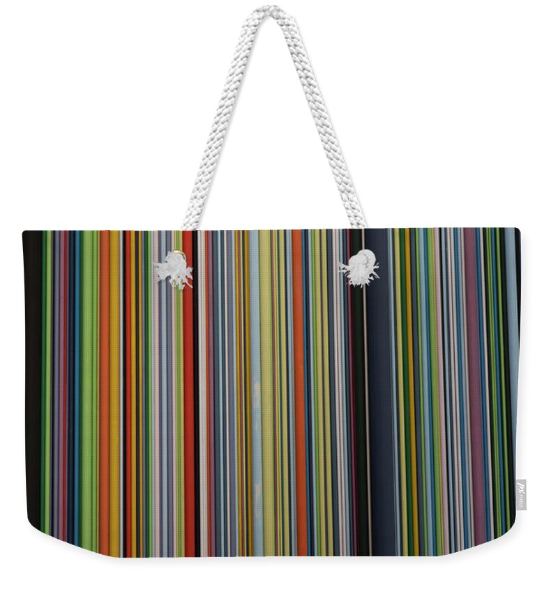 Stripes Weekender Tote Bag featuring the photograph Stripes by Elaine Teague