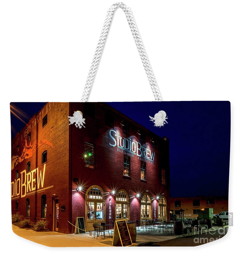 Brewery Weekender Tote Bag featuring the photograph Studio Brew Taproom by Shelia Hunt