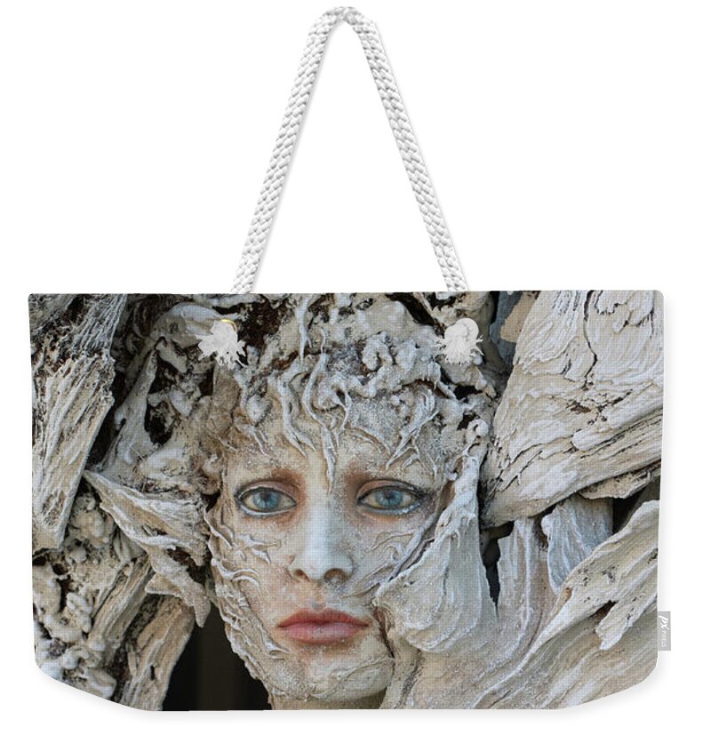 Wood Weekender Tote Bag featuring the photograph Stunning Sculpture by James Canning