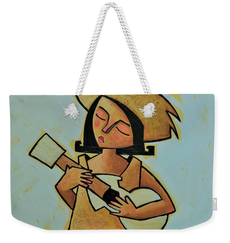 Puerto Weekender Tote Bag featuring the painting Suave by Oscar Ortiz