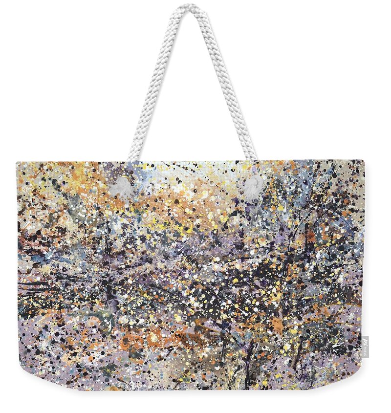 Expression Weekender Tote Bag featuring the painting 	Subjective landscape 3. by Iryna Kastsova