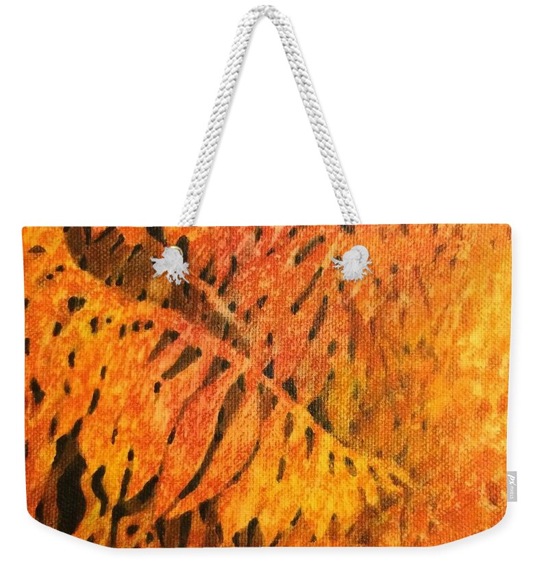 Sumac Weekender Tote Bag featuring the painting Sumac by Milly Tseng