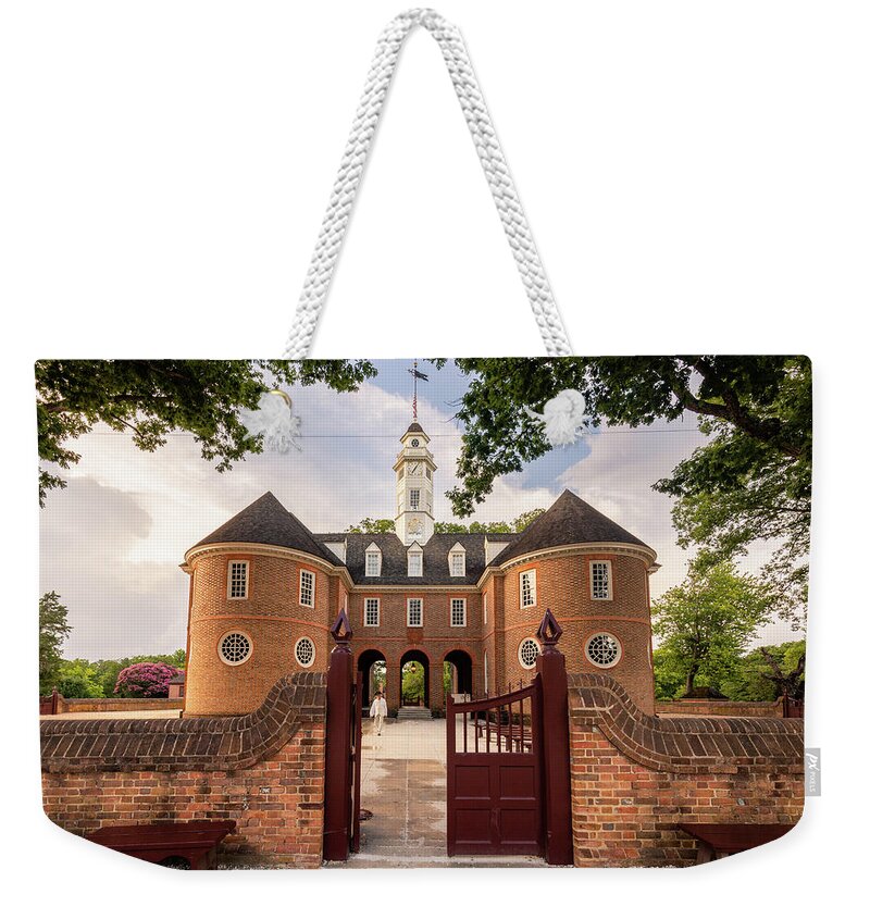 Colonial Williamsburg Weekender Tote Bag featuring the photograph Summer at the Capitol by Rachel Morrison