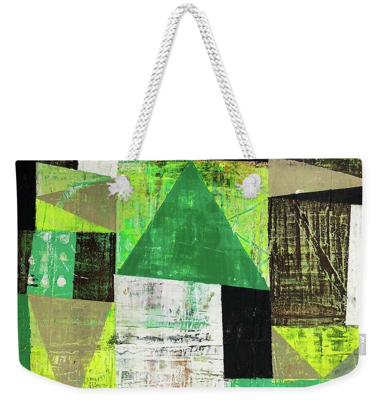 Abstract Weekender Tote Bag featuring the painting Summer by Cyndie Katz