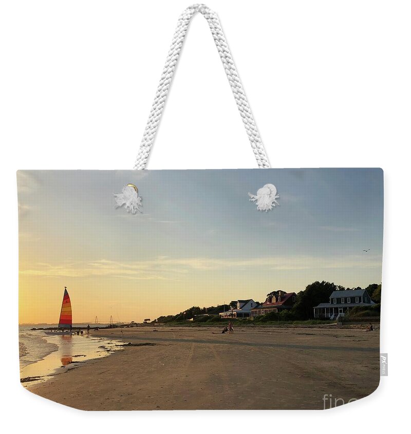 Beach Weekender Tote Bag featuring the photograph Summer Evening by Flavia Westerwelle