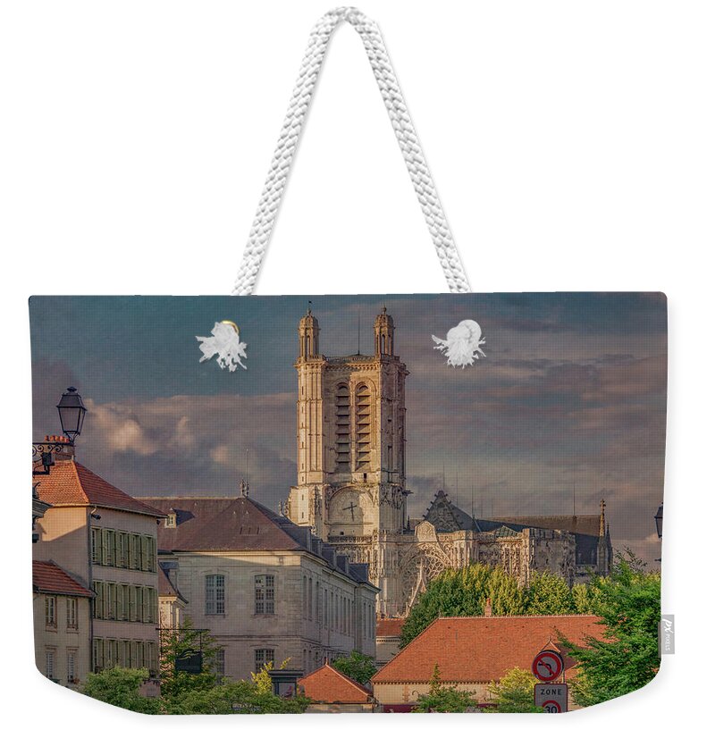 Troyes Weekender Tote Bag featuring the photograph Summer Evening in France by Marcy Wielfaert