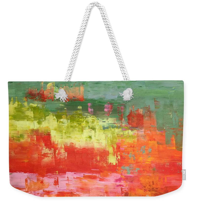  Weekender Tote Bag featuring the painting Summer Heat by Linda Bailey