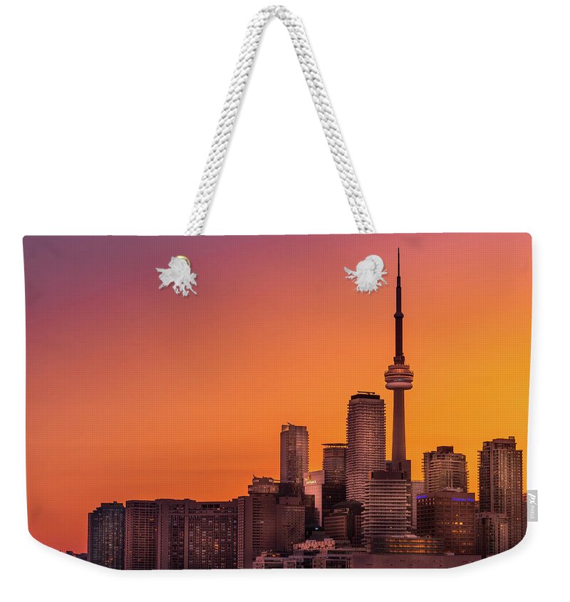 Cn Tower Weekender Tote Bag featuring the photograph Summer in the City by Dee Potter