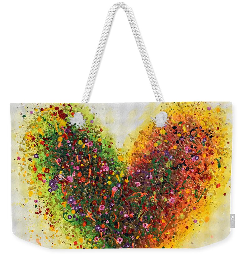 Heart Weekender Tote Bag featuring the painting Summer Love by Amanda Dagg