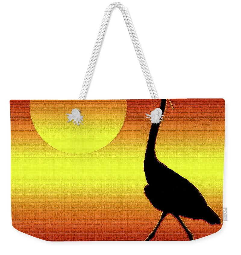 Strutting Weekender Tote Bag featuring the mixed media Summer strutting by David Lee Thompson