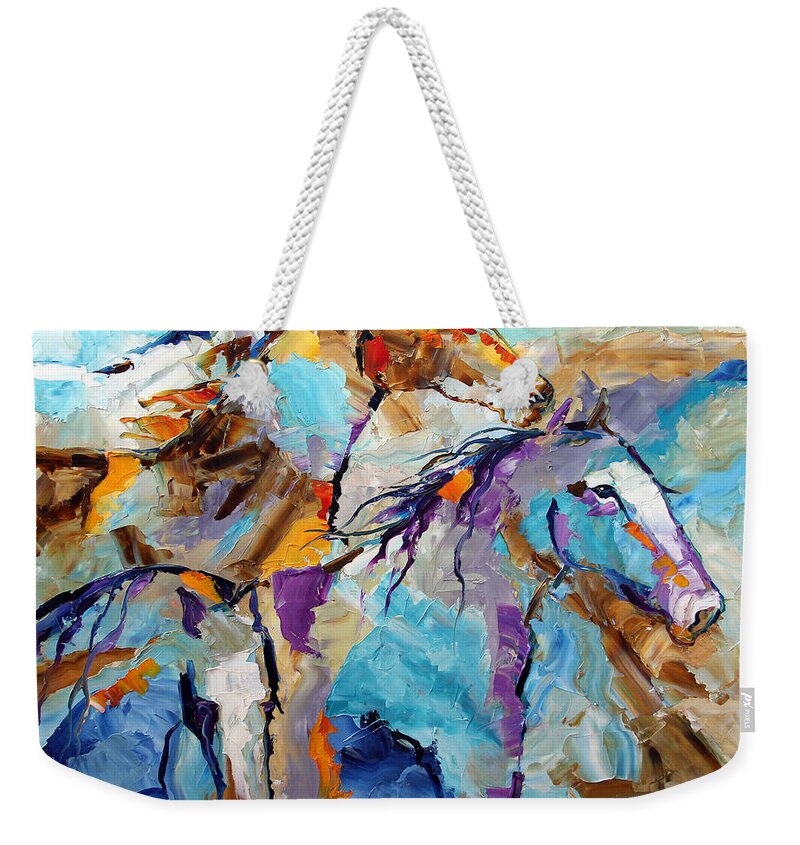 Summer Winds Weekender Tote Bag featuring the painting Summer Winds by Laurie Pace