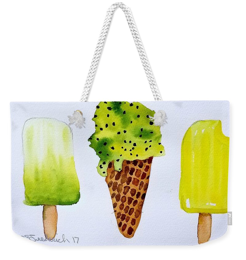 Summertime Weekender Tote Bag featuring the painting Summertime by Ann Frederick