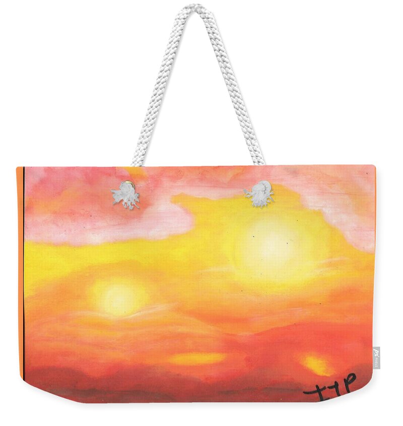 Sun Weekender Tote Bag featuring the painting Sun Like Me by Esoteric Gardens KN