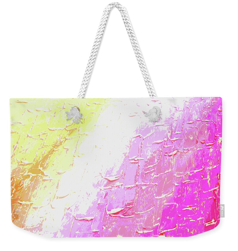 Sun Weekender Tote Bag featuring the mixed media Sun Rays by Linda Bailey