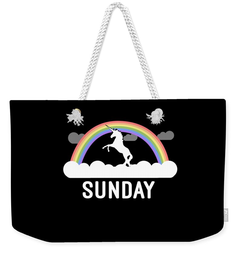Funny Weekender Tote Bag featuring the digital art Sunday by Flippin Sweet Gear