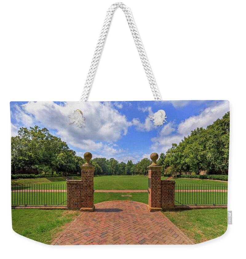 William & Mary Weekender Tote Bag featuring the photograph Sunken Garden at William and Mary by Jerry Gammon