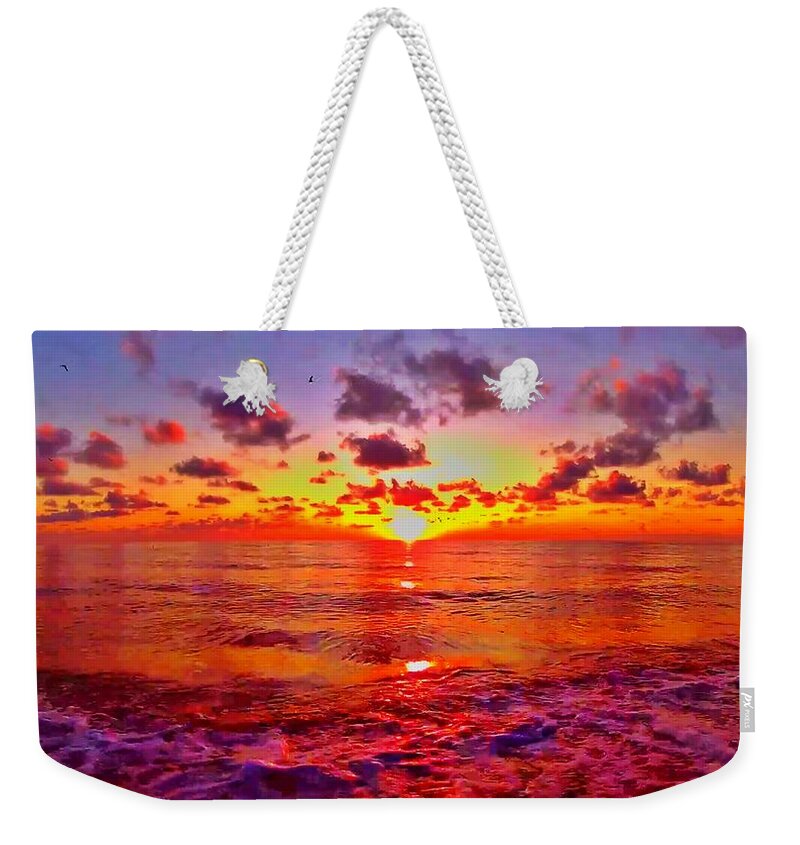 Sunrise Weekender Tote Bag featuring the photograph Sunrise Beach 1049 by Rip Read